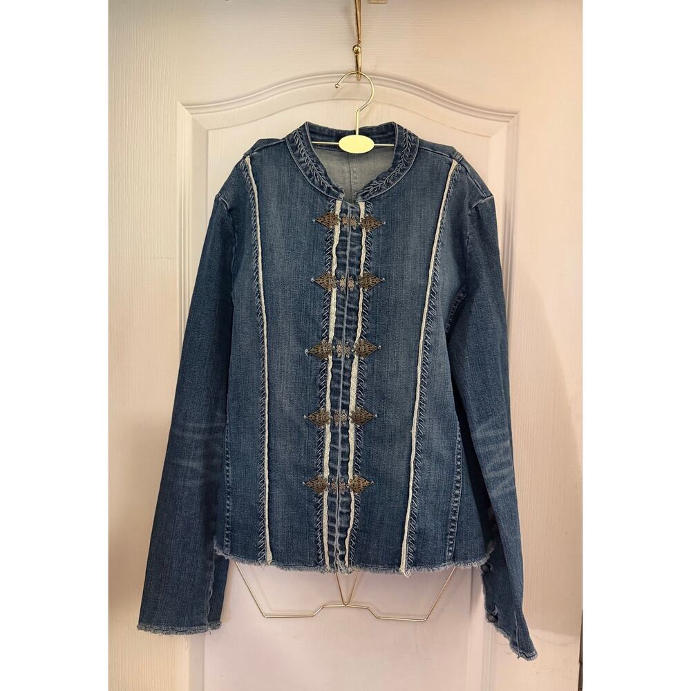 Reba Denim Jean western style Jacket Sz L